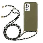 For Samsung Galaxy A23 Wheat Straw Material + TPU Phone Case with Lanyard(Army Green)
