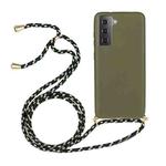 For Samsung Galaxy S23 FE 5G Wheat Straw Material + TPU Phone Case with Lanyard(Army Green)