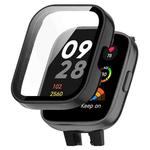 For Xiaomi Redmi Watch 3 PC + Tempered Film Integrated Watch Protective Case(Black)