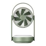 WT-F62 Outdoor Portable USB Charging Air Cooling Fan with LED Night Lamp(Army Green)