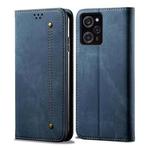 For Xiaomi Poco X5 Pro 5G / Redmi Note 12 Pro Speed Denim Texture Leather Phone Case(Blue)