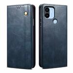 For Xiaomi Poco C50 Oil Wax Crazy Horse Texture Leather Phone Case(Blue)
