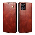 For Xiaomi Poco X5 Pro 5G / Redmi Note 12 Pro Speed Oil Wax Crazy Horse Texture Leather Phone Case(Brown)