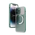 For iPhone 14 R-JUST Square Round Mirror PC+TPU Phone Case(Green)