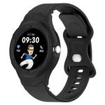 For Google Pixel Watch Leather Texture Silicone Integrated Watch Band(Black)