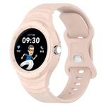 For Google Pixel Watch Leather Texture Silicone Integrated Watch Band(Light Pink)