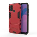 For Huawei Honor 9A PC + TPU Anti-fall Protective Case with Invisible Holder(Red)