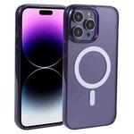 For iPhone 14 Pro Max GEBEI MagSafe Magnetic Transparent Phone Case (Purple)