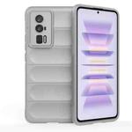 For Xiaomi Redmi K60 Pro Magic Shield TPU + Flannel Phone Case(Grey)
