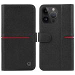 For iPhone 14 Pro Max GEBEI Top-grain Horizontal Flip Leather Phone Case(Black)