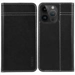 For iPhone 14 Pro Max GEBEI Top-grain Horizontal Flip Leather Phone Case(Black)