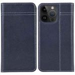 For iPhone 14 Pro Max GEBEI Top-grain Horizontal Flip Leather Phone Case(Blue)