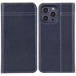 For iPhone 13 Pro GEBEI Top-grain Horizontal Flip Leather Phone Case(Blue)