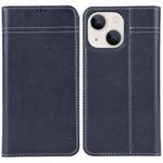 For iPhone 13 GEBEI Top-grain Horizontal Flip Leather Phone Case(Blue)