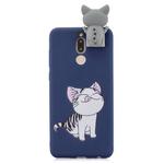 For Xiaomi Redmi 8 Cartoon Shockproof TPU Protective Case with Holder(Licking Cat)