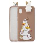 For Galaxy A01 Cartoon Shockproof TPU Protective Case with Holder(Stack Of Hamsters)