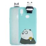 For Galaxy A10s Cartoon Shockproof TPU Protective Case with Holder(Bracket Striped Bear)