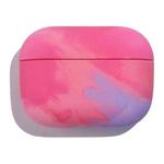 For AirPods Pro Ink Painting Water Sticker PC Earphone Case(Ink Rose Red)