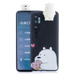 For Xiaomi Mi Note 10 Cartoon Shockproof TPU Protective Case with Holder(Big White Bear)