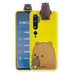 For Xiaomi Mi Note 10 Cartoon Shockproof TPU Protective Case with Holder(Bracket Brown Bear)