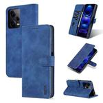 For Xiaomi Redmi Note 12 5G Global / China / Poco X5 AZNS Skin Feel Calf Texture Flip Leather Phone Case(Blue)