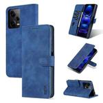 For Xiaomi Redmi Note 12 Pro 5G Global / China / Note 12 Pro 5G Speed / Poco X5 Pro AZNS Skin Feel Calf Texture Flip Leather Phone Case(Blue)