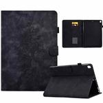 Peony Butterfly Embossed Leather Smart Tablet Case For iPad 10.2 2020/2019 / Air 10.5 2019(Black)