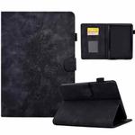 For Amazon Kindle 11th 2022 Peony Butterfly Embossed Leather Smart Tablet Case(Black)