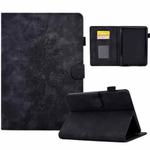 For Amazon Kindle Paperwhite 4/3/2/1 Peony Butterfly Embossed Leather Smart Tablet Case(Black)