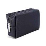 Leather Power Pack Charger Data Cable Mouse Digital Storage Bag(Black)