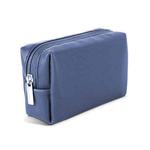 Leather Power Pack Charger Data Cable Mouse Digital Storage Bag(Dark Blue)