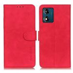 For Motorola Moto E13 4G 2023 KHAZNEH Retro Texture Flip Leather Phone Case(Red)