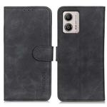 For Motorola Moto G53 5G KHAZNEH Retro Texture Flip Leather Phone Case(Black)