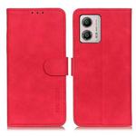 For Motorola Moto G53 5G KHAZNEH Retro Texture Flip Leather Phone Case(Red)