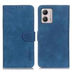 For Motorola Moto G53 5G KHAZNEH Retro Texture Flip Leather Phone Case(Blue)
