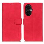 For OnePlus Nord CE 3 Lite KHAZNEH Retro Texture Flip Leather Phone Case(Red)