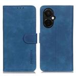 For OnePlus Nord CE 3 Lite KHAZNEH Retro Texture Flip Leather Phone Case(Blue)