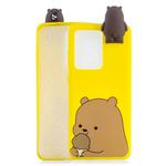 For Huawei P40 Pro Cartoon Shockproof TPU Protective Case with Holder(Bracket Brown Bear)