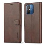 For Xiaomi Redmi 12C/11A Global LC.IMEEKE Calf Texture Horizontal Flip Leather Case(Brown)