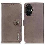 For OnePlus Nord CE 3 Lite KHAZNEH Cowhide Texture Flip Leather Phone Case(Khaki)