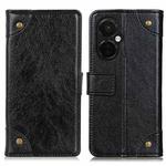 For OnePlus Nord CE 3 Lite Copper Buckle Nappa Texture Leather Phone Case(Black)
