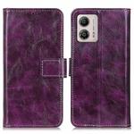 For Motorola Moto G53 5G Retro Crazy Horse Texture Leather Phone Case(Purple)