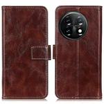 For OnePlus 11 5G Retro Crazy Horse Texture Leather Phone Case(Brown)