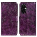 For OnePlus Nord CE 3 Lite Retro Crazy Horse Texture Leather Phone Case(Purple)