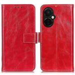 For OnePlus Nord CE 3 Lite Retro Crazy Horse Texture Leather Phone Case(Red)