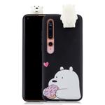 For Xiaomi Mi 10 Cartoon Shockproof TPU Protective Case with Holder(Big White Bear)