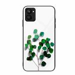 For Realme C33 Colorful Painted Glass Phone Case(Sapling)
