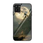 For Realme C33 Colorful Painted Glass Phone Case(Moon)