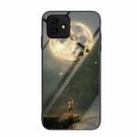 For Honor Play6C Colorful Painted Glass Phone Case(Moon)