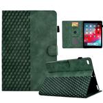 For iPad 9.7 2017 / 2018 / Air / Air 2 Rhombus Embossed Leather Smart Tablet Case(Green)